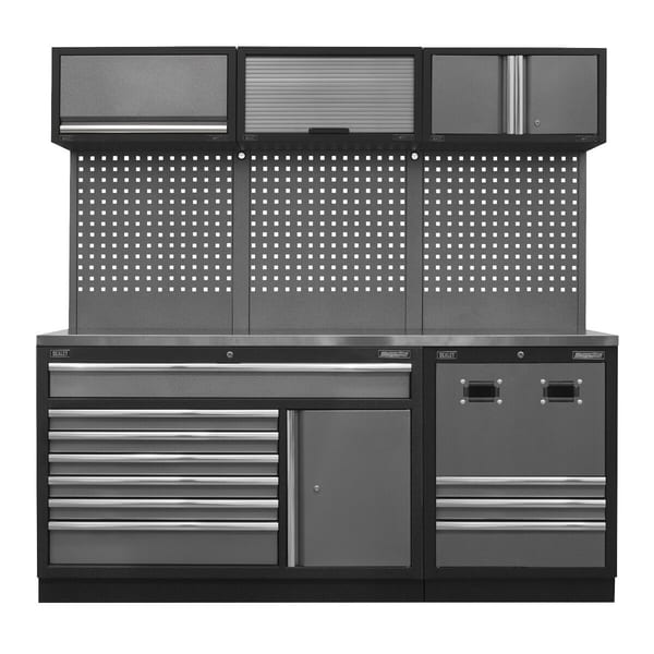 Superline PRO(R) Modular Storage System Combo with Stainless Steel Worktop