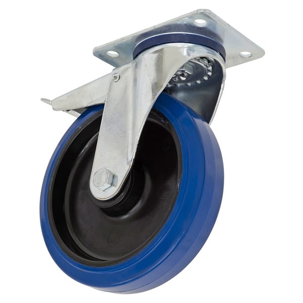 200mm Castor Wheel with Swivel Plate & Total Lock