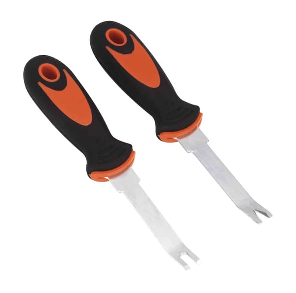 2-piece trim tool set with ergonomic handles for vehicle service