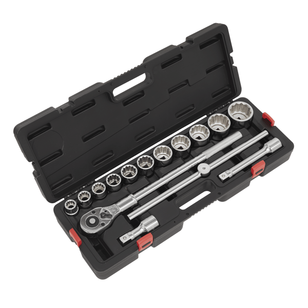 Socket Set 3/4"Sq Drive 12-point 15pc
