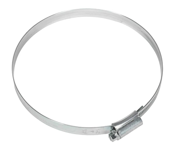 Zinc plated Hi-Grip hose clip sized Ø110 - 140mm, pack of 10 for secure hose fittings.