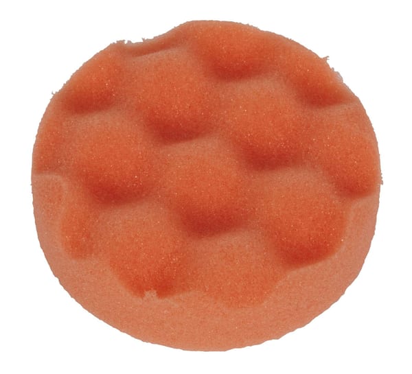 Buffing & Polishing Foam Head Hook & Loop Ø80mm Orange/Firm for effective surface finishing