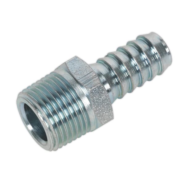 Screwed Tailpiece Male 3/8" BSPT for 3/8" Hose - Pack of 5