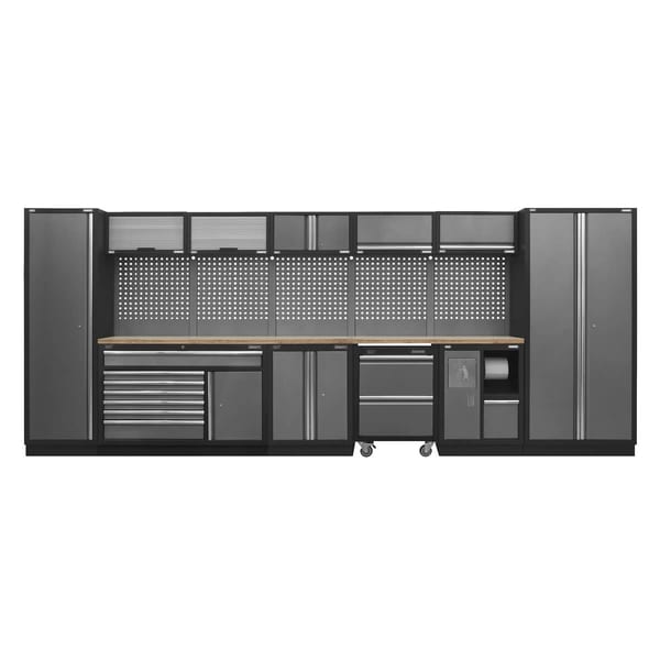 Superline PRO(R) Storage System with Pressed Wood Worktop 4.92m