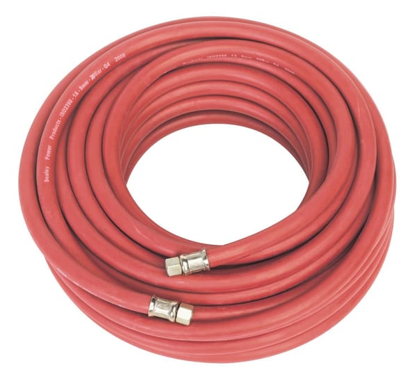 20m air hose with Ø8mm diameter and 1/4" BSP unions for compressors and power tools