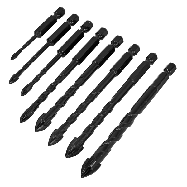 Tile & Glass Drill Bit Set 8pc