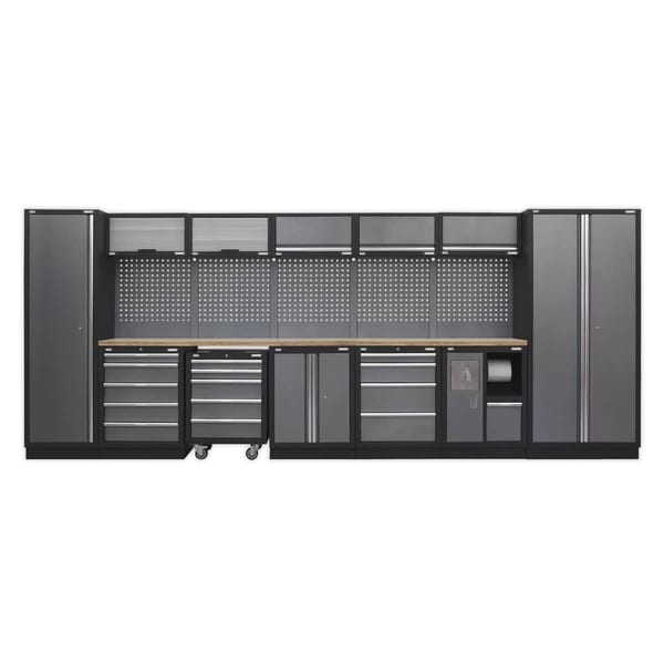 Superline PRO(R) Storage System with Wood Worktop 4.92m