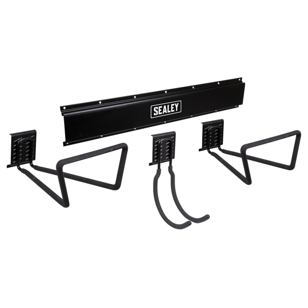 Wall Mounting Storage Rail with 3 Large Hooks