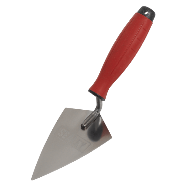 Stainless Steel Sharp Pointing Trowel with Rubber Handle 140mm