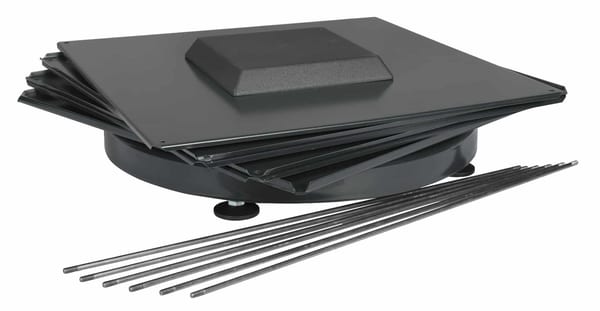 Cabinet Box Turntable with adjustable shelves for efficient tool storage