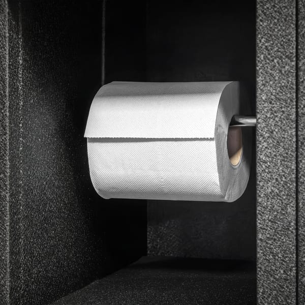 2-Ply Embossed White Paper Roll 60m - Pack of 6