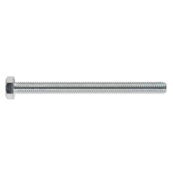 8.8 Zinc Plated HT Setscrew M8 x 100mm, DIN 933 - Pack of 25