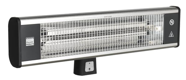 High efficiency carbon fibre infrared wall heater 1800W/230V for indoor heating.
