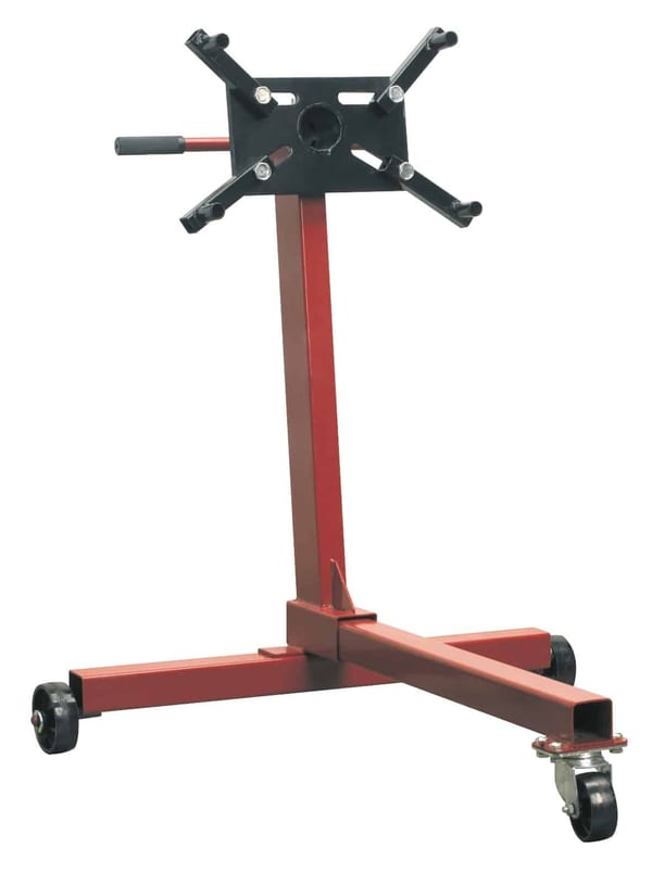 350kg engine stand with adjustable arms for secure engine support, ideal for vehicle service.