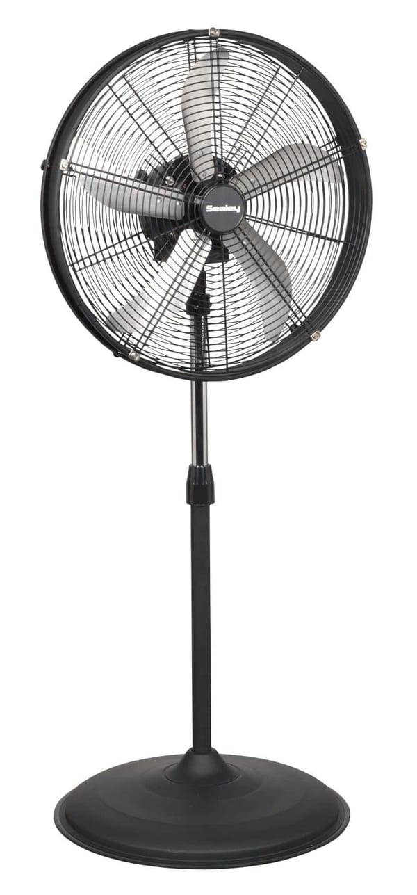 High velocity oscillating pedestal fan, 20 inch, 230V for industrial use