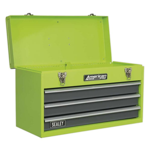 American PRO(R) Tool Chest 3 Drawer - Green/Grey