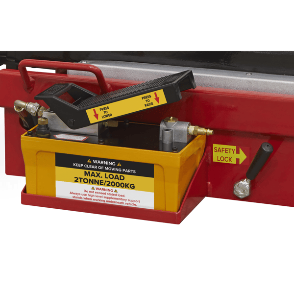 Air Jacking Beam 2 Tonne with Arm Extenders & Flat Roller Supports