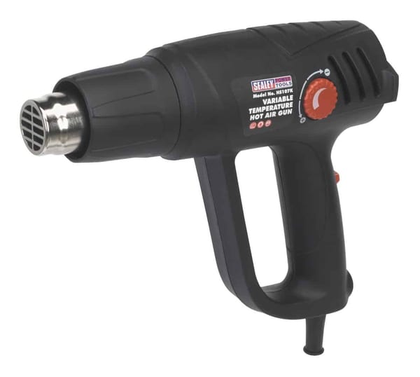 2000W variable temperature hot air gun kit, adjustable from 50-450°C to 90-600°C.