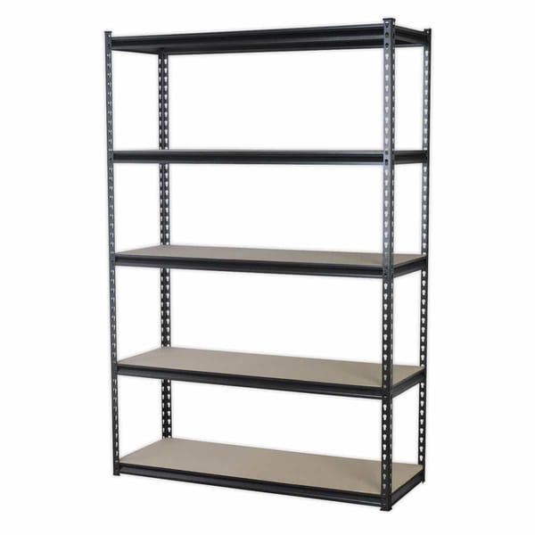 5-shelf racking unit with 220kg capacity per level for efficient storage solutions