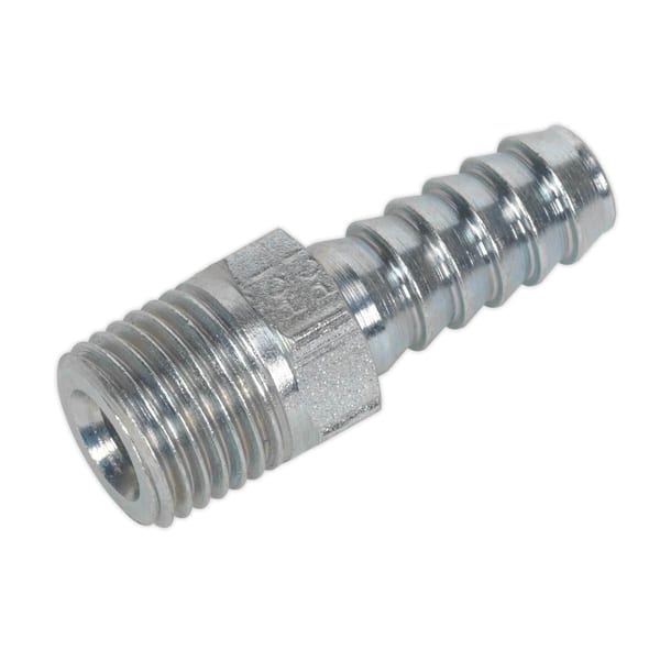 Screwed Tailpiece Male 1/4" BSPT for 5/16" Hose, Pack of 5