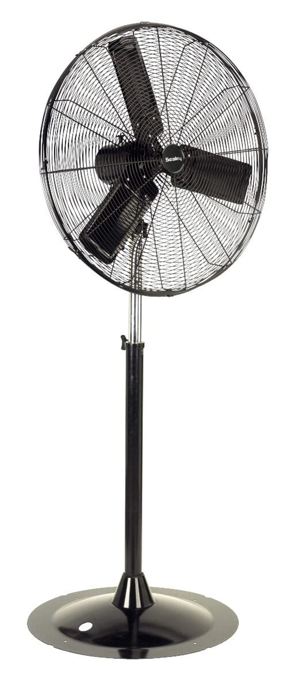 Industrial 30" high velocity pedestal fan, 230V for efficient cooling
