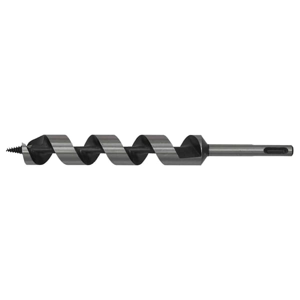 Durable auger bit designed for woodworking, featuring a spiral design and sharp tip for efficient drilling in timber.