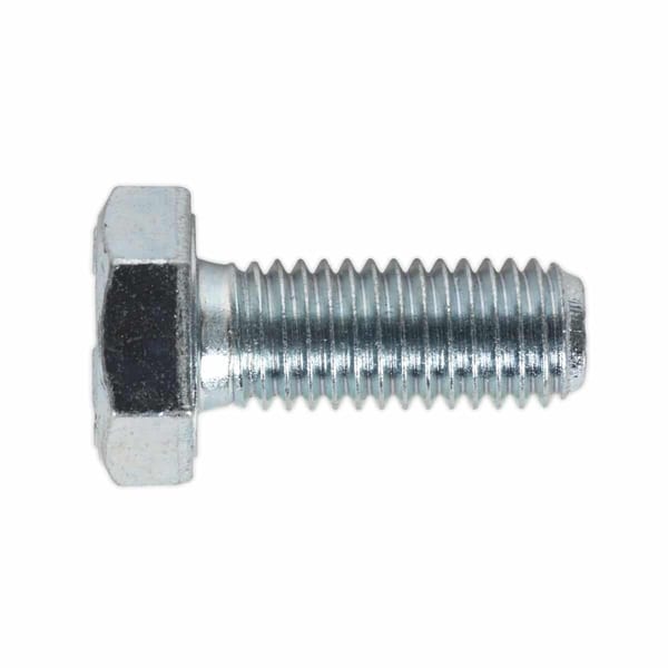 8.8 Zinc Plated HT Setscrew M10 x 25mm, DIN 933 - Pack of 25