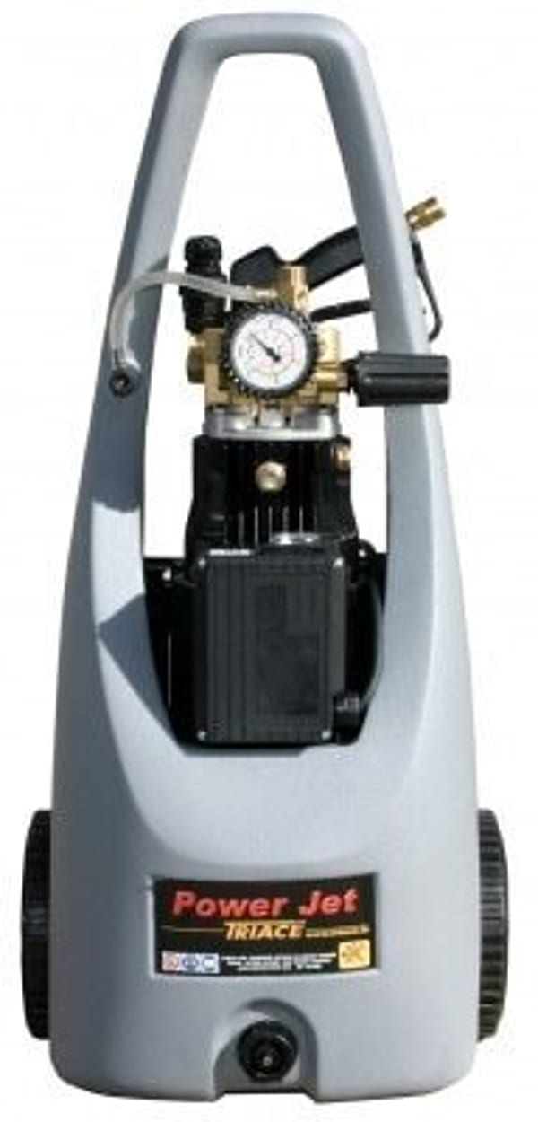 SIMMM Powerjet 150 Power Washer, compact electric pressure washer with adjustable pressure gauge.