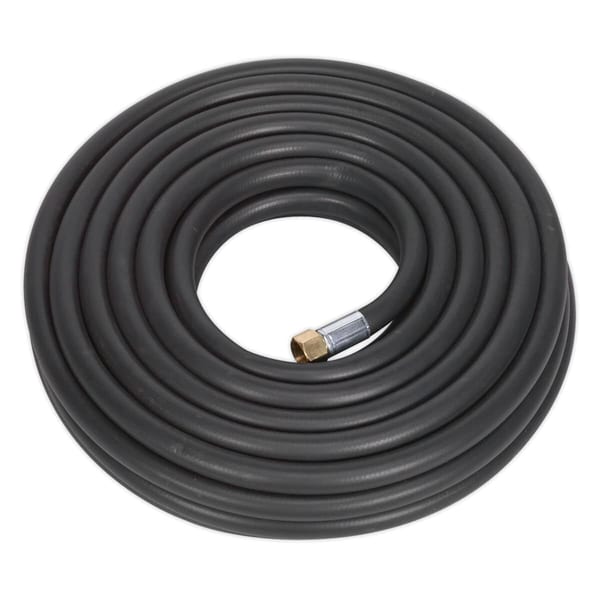 20m heavy-duty air hose Ø13mm with 1/2" BSP unions for compressors and power tools.