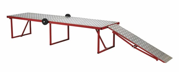 Motorcycle portable folding workbench with 360kg capacity for garage use