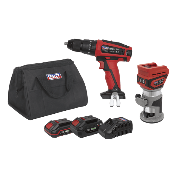 2 x SV20 Series Cordless Power Tool Kit 20V - 2 Batteries