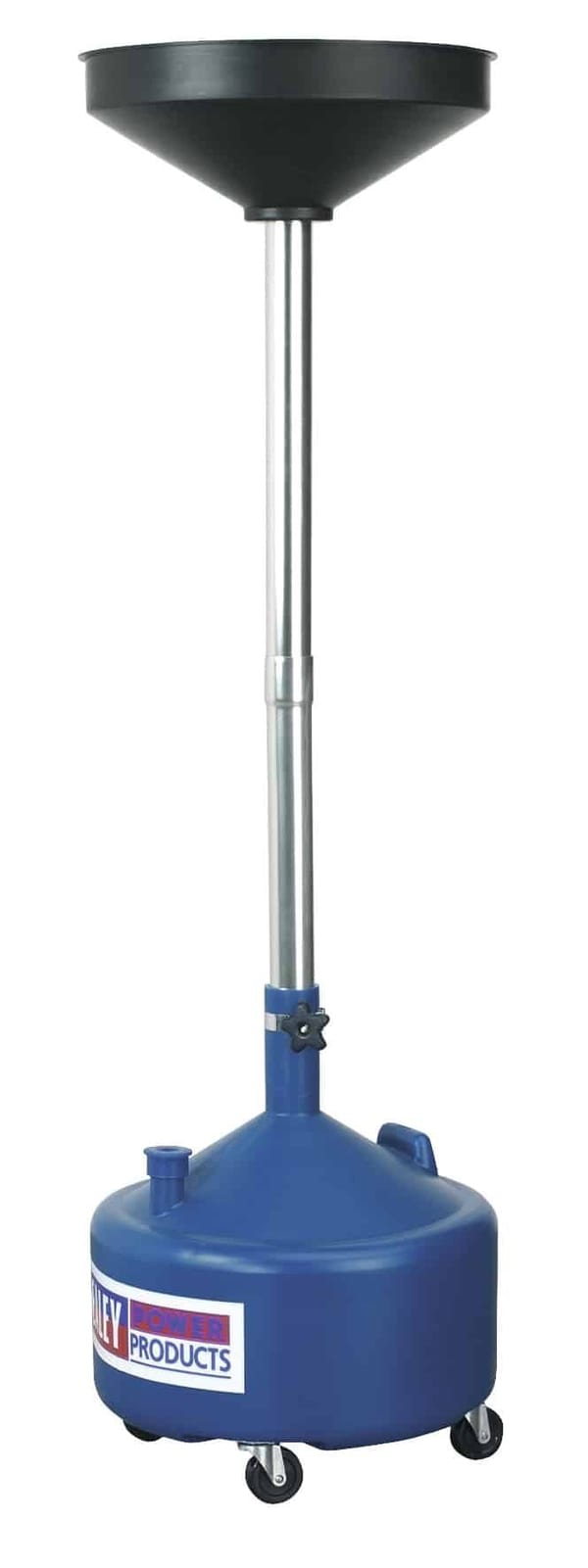 36L mobile oil drainer with manual discharge for garage and automotive use