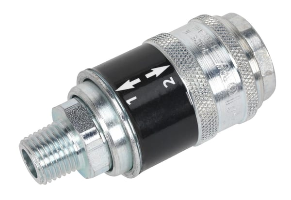 Safety Coupling Body Male 1/4" BSPT for compressors and power tools