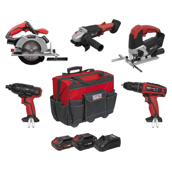 5 x SV20 Series Cordless Power Tool Kit 20V - 2 Batteries