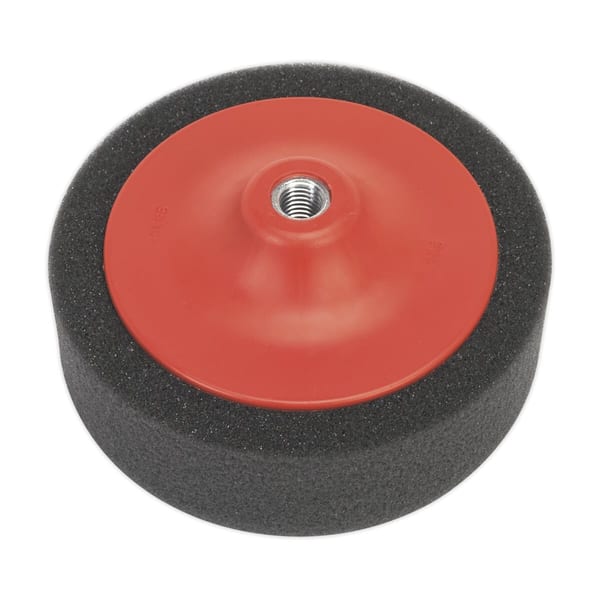 Buffing & polishing foam head Ø150mm, M14 x 2mm, black/soft for tools and workshop use