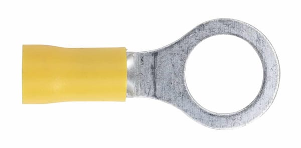 Easy-Entry Ring Terminal 10.5mm (3/8"), Yellow - Pack of 100