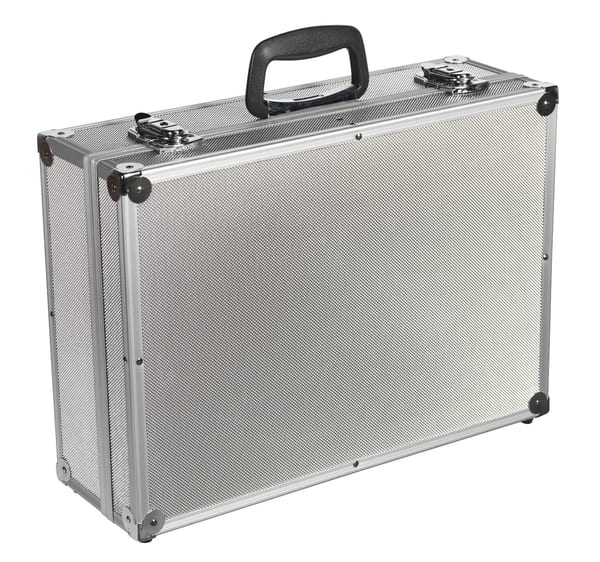 Aluminium tool case with square edges, perfect for secure tool storage