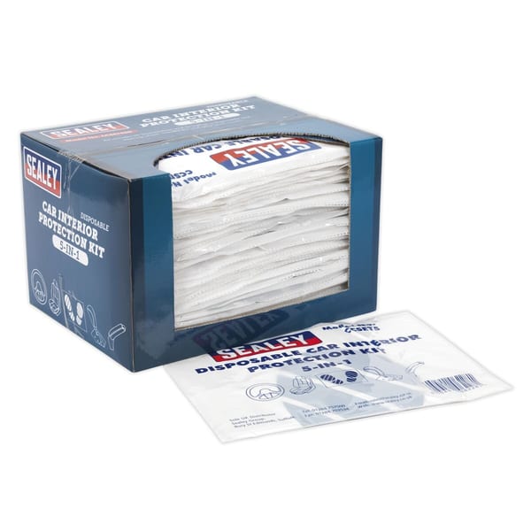 5-in-1 Disposable Car Interior Protection Kit - Display Box of 50