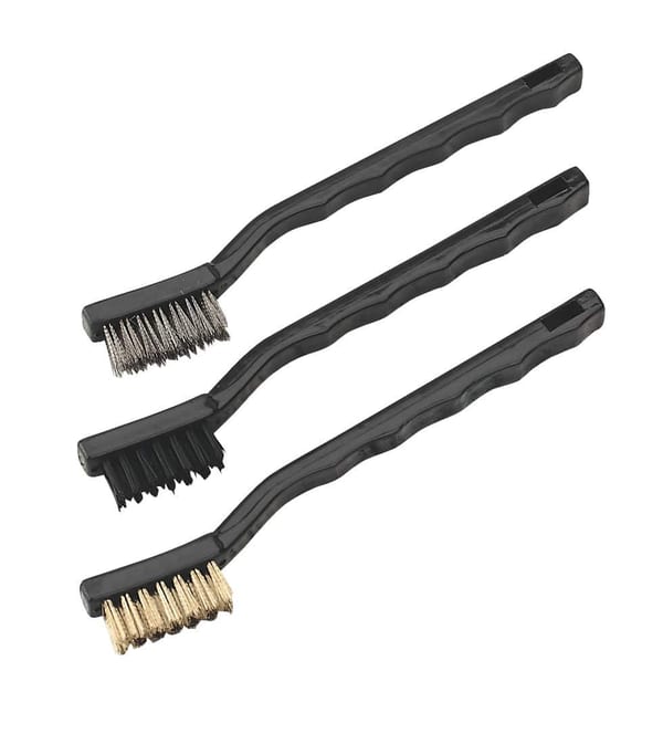 Miniature brush set 3-piece for cleaning tools and workshops