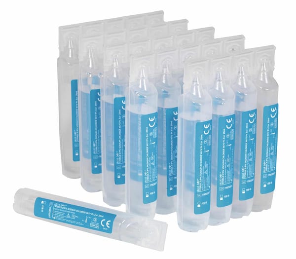 Eye wash solution pods pack of 25 for first aid and safety kits