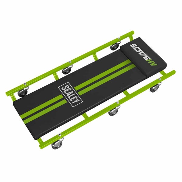 36" Deluxe American-Style Creeper with Steel Frame & 6 Wheels - Hi-Vis