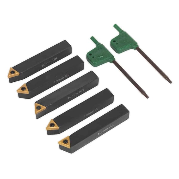 Indexable Lathe Turning Tool Set 10mm 5pc