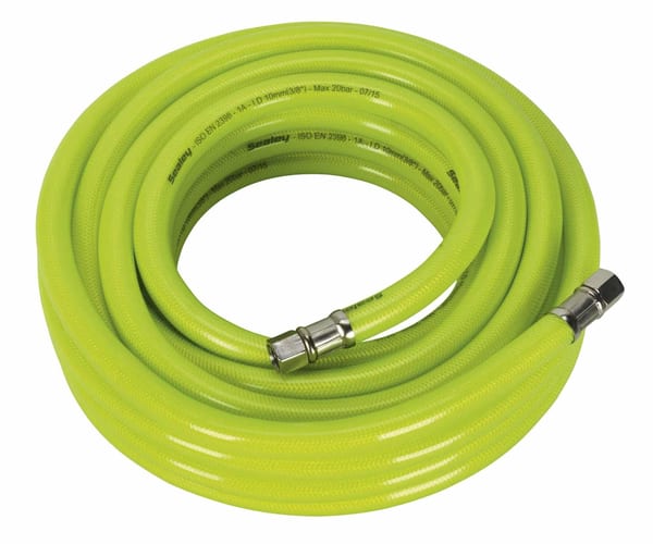 High-Visibility Air Hose with 1/4"BSP Unions 10m x 10mm