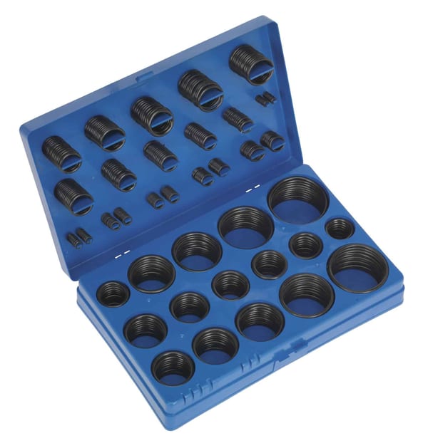 407pc Imperial Rubber O-Ring Assortment in blue storage case for tools and workshop projects.