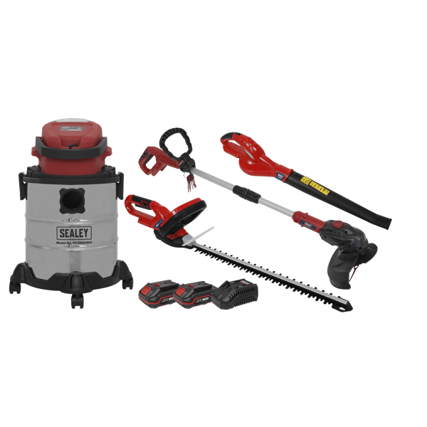 4 x SV20 Series Cordless Garden Power Tool Kit 20V - 2 Batteries