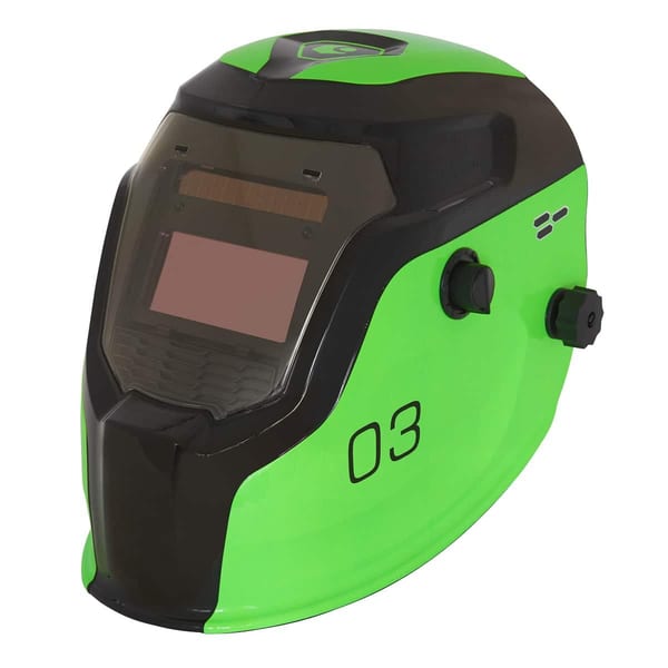 Auto Darkening Welding Helmet Shade 9-13 - Green