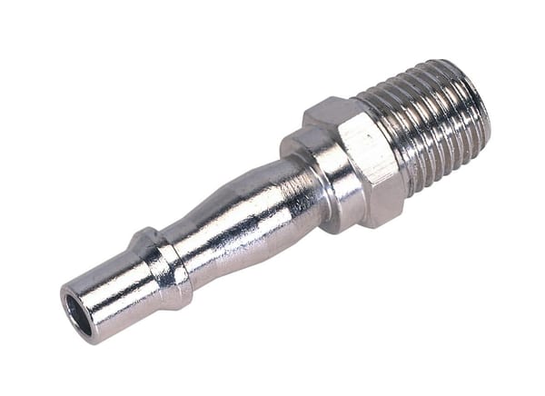 Screwed Adaptor Male 1/4" BSPT for power tools, pack of 50, ideal for compressors and couplings.