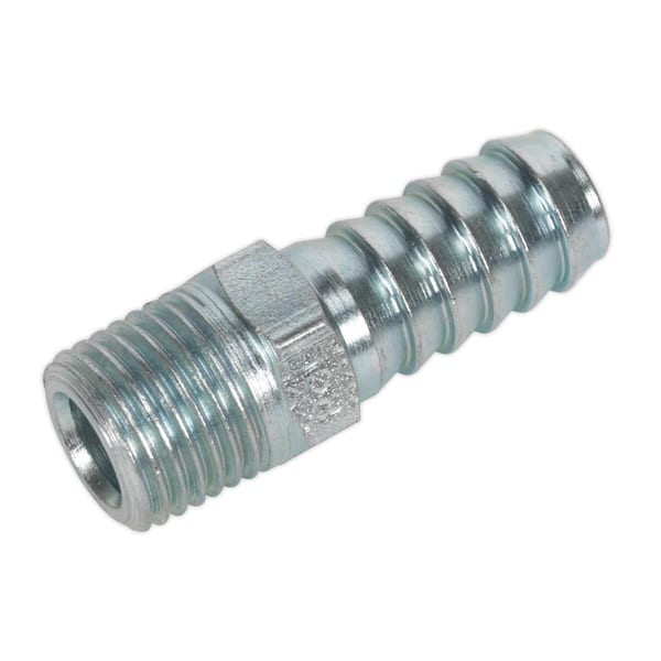 Screwed Tailpiece Male 1/4" BSPT for 3/8" hose, pack of 5 for compressors
