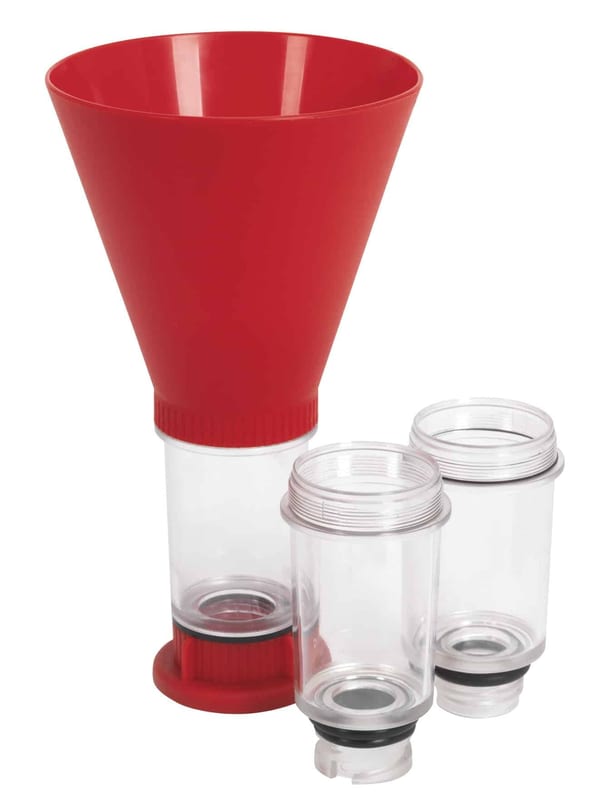 4-piece engine oil funnel set for BMW, Fiat, Ford, Mazda, Mercedes, Toyota/Lexus, VAG vehicles