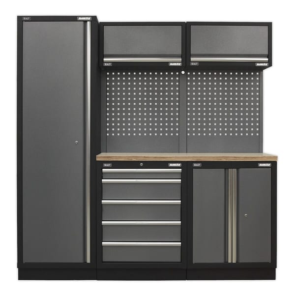 Superline PRO(R) Storage System with Wood Worktop 1.96m